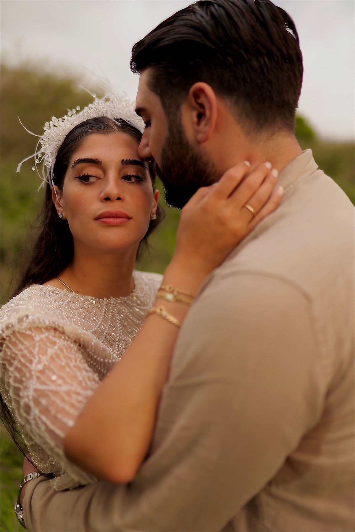 A couple on their wedding day